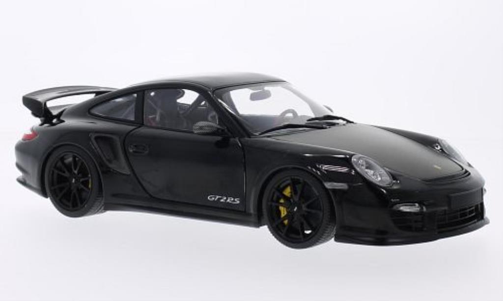 Porsche 997 GT2 1/18 Minichamps GT2 nero mit neroen Felgen 2011 modellino in miniatura
