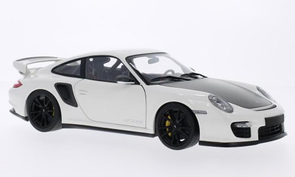 Porsche 997 GT2 1/18 Minichamps GT2 bianco mit neroen Felgen 2011 modellino in miniatura
