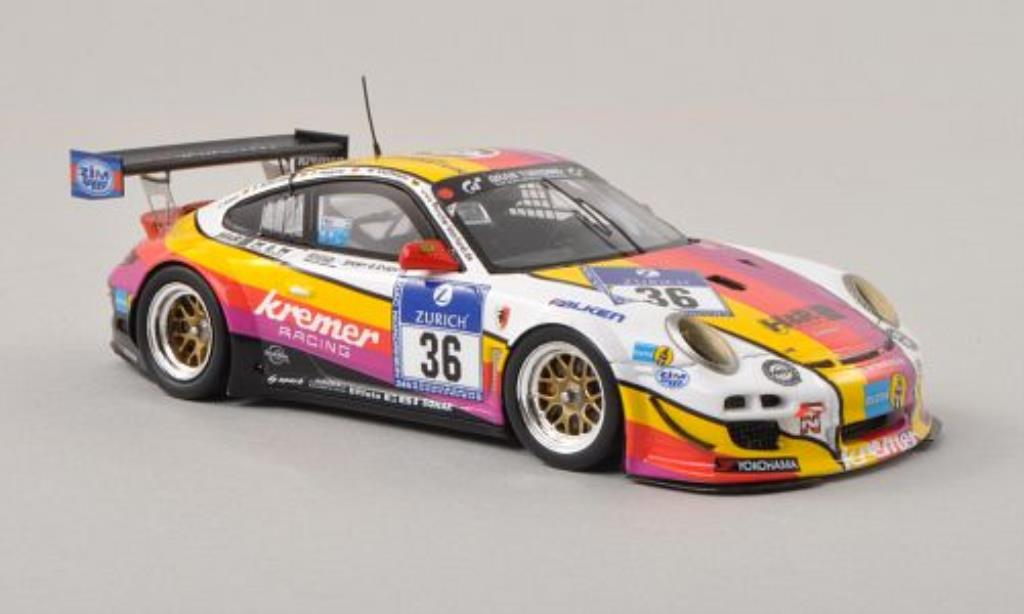 Porsche 997 GT3 1/43 Spark GT3 KR No.36 Kremer Racing 24h Nurburgring 2013 /J.Alzen modellino in miniatura