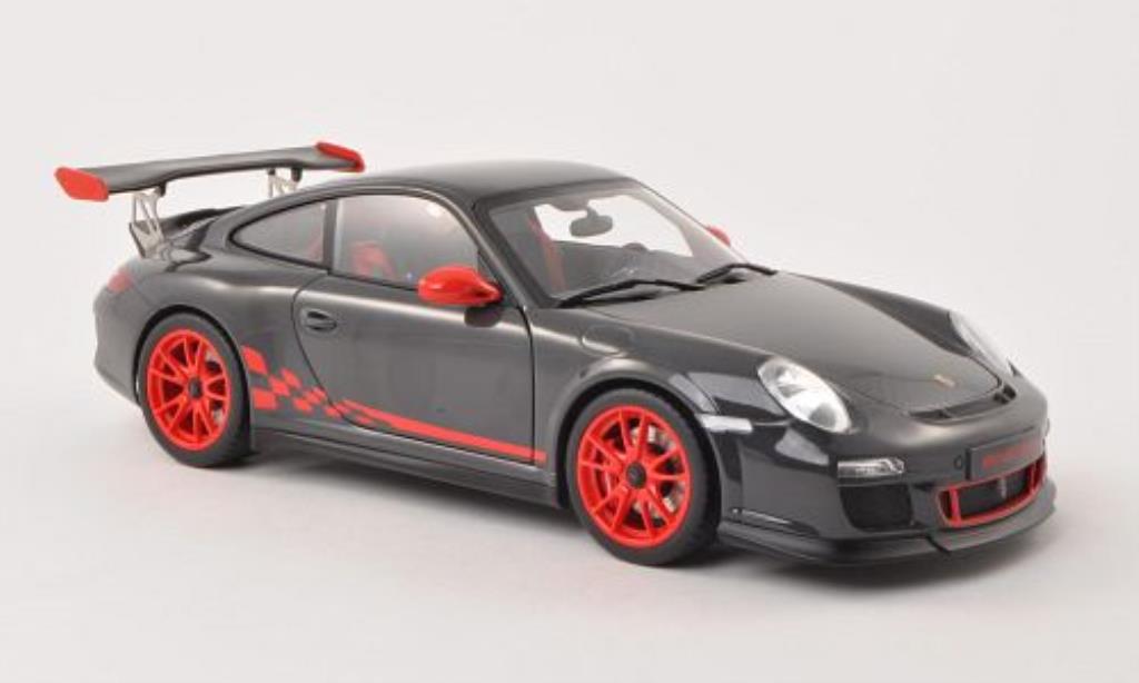 Porsche 997 GT3 1/18 Autoart GT3 3.8 grigio/rosso 2010 modellino in miniatura
