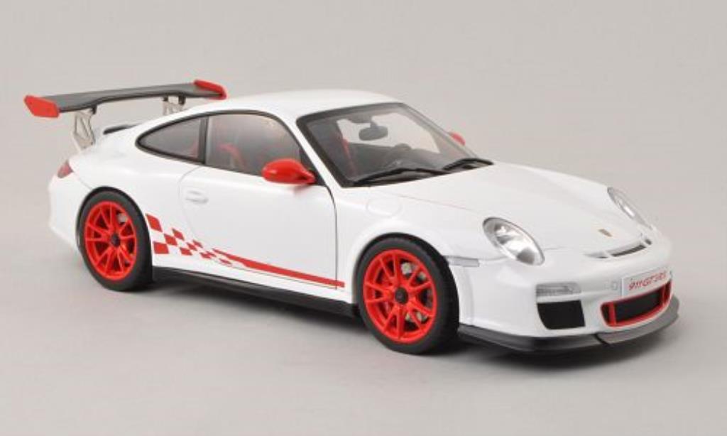 Porsche 997 GT3 1/18 Autoart GT3 3.8 bianco/rosso 2010 modellino in miniatura