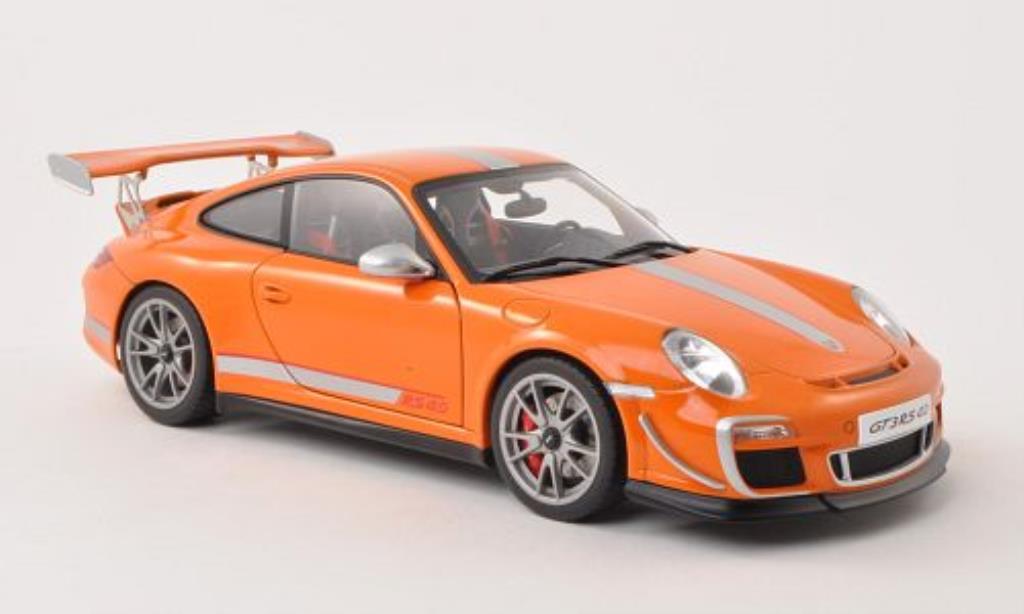 Porsche 997 GT3 1/18 Autoart GT3 4.0 orange/grigio 2011 modellino in miniatura