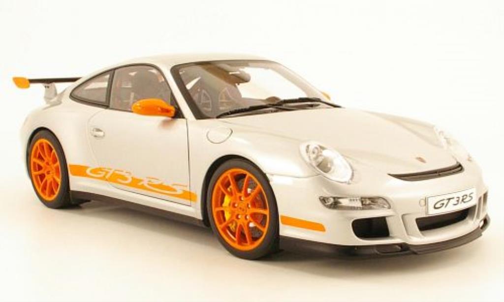 Porsche 997 GT3 1/12 Autoart GT3 grigio/orange 2006 modellino in miniatura