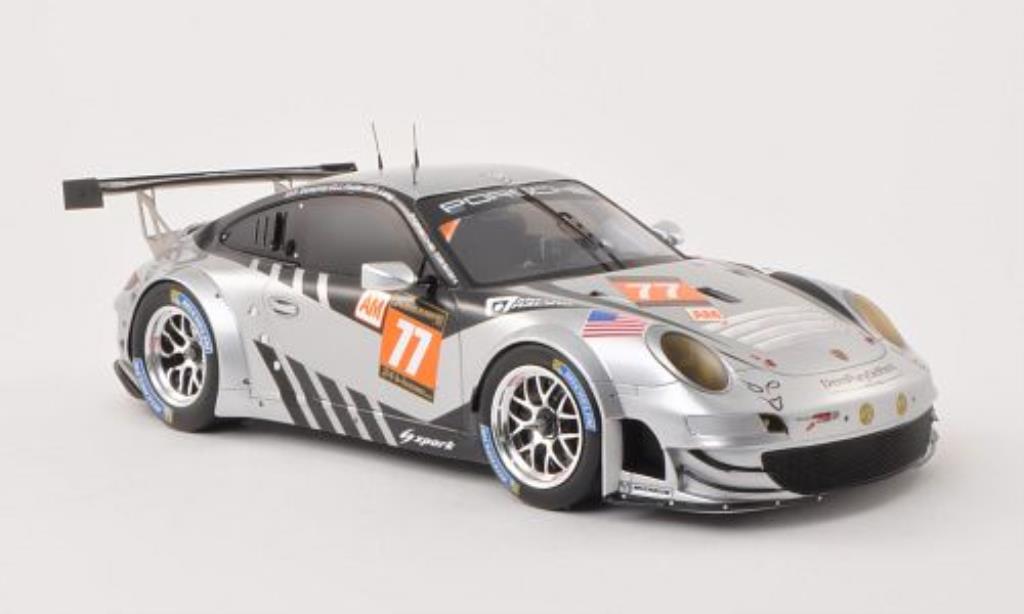 Porsche 997 GT3 1/18 Spark GT3 R No.77 24h Le Mans 2013 /P.Long modellino in miniatura