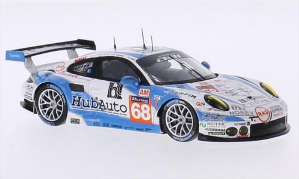 Porsche 991 GT3 R 1/43 Spark GT3 R No.68 Team AAI HubAuto 24h Le Mans 2015 modellino in miniatura