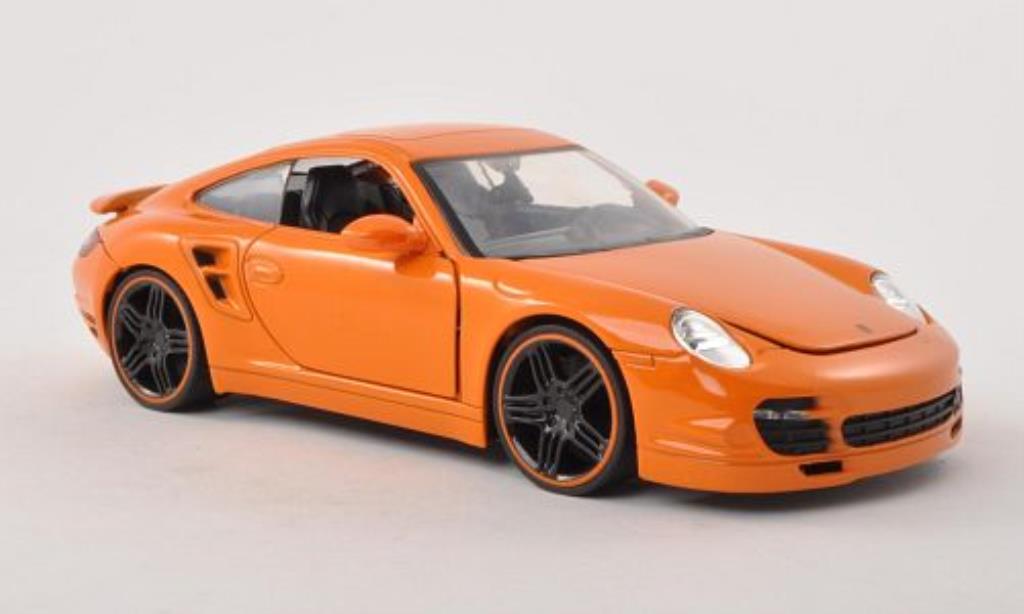 Porsche 997 1/24 Jada Toys orange 2007 modellino in miniatura