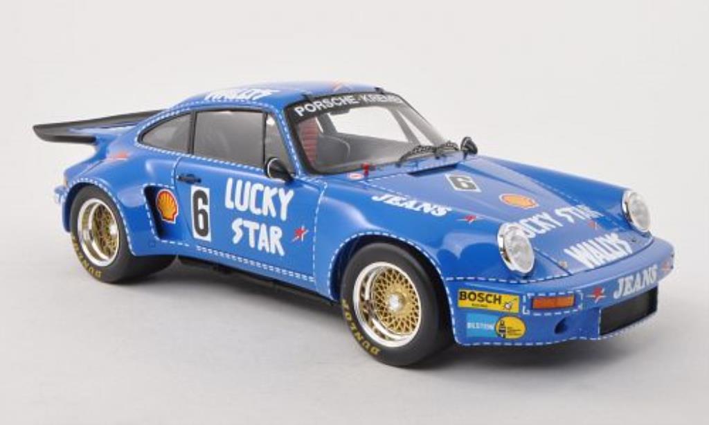 Porsche 930 RSR 1/18 Spark RSR No.6 Wallys Jeans/Lucky Star Nurburgring 1974 modellino in miniatura