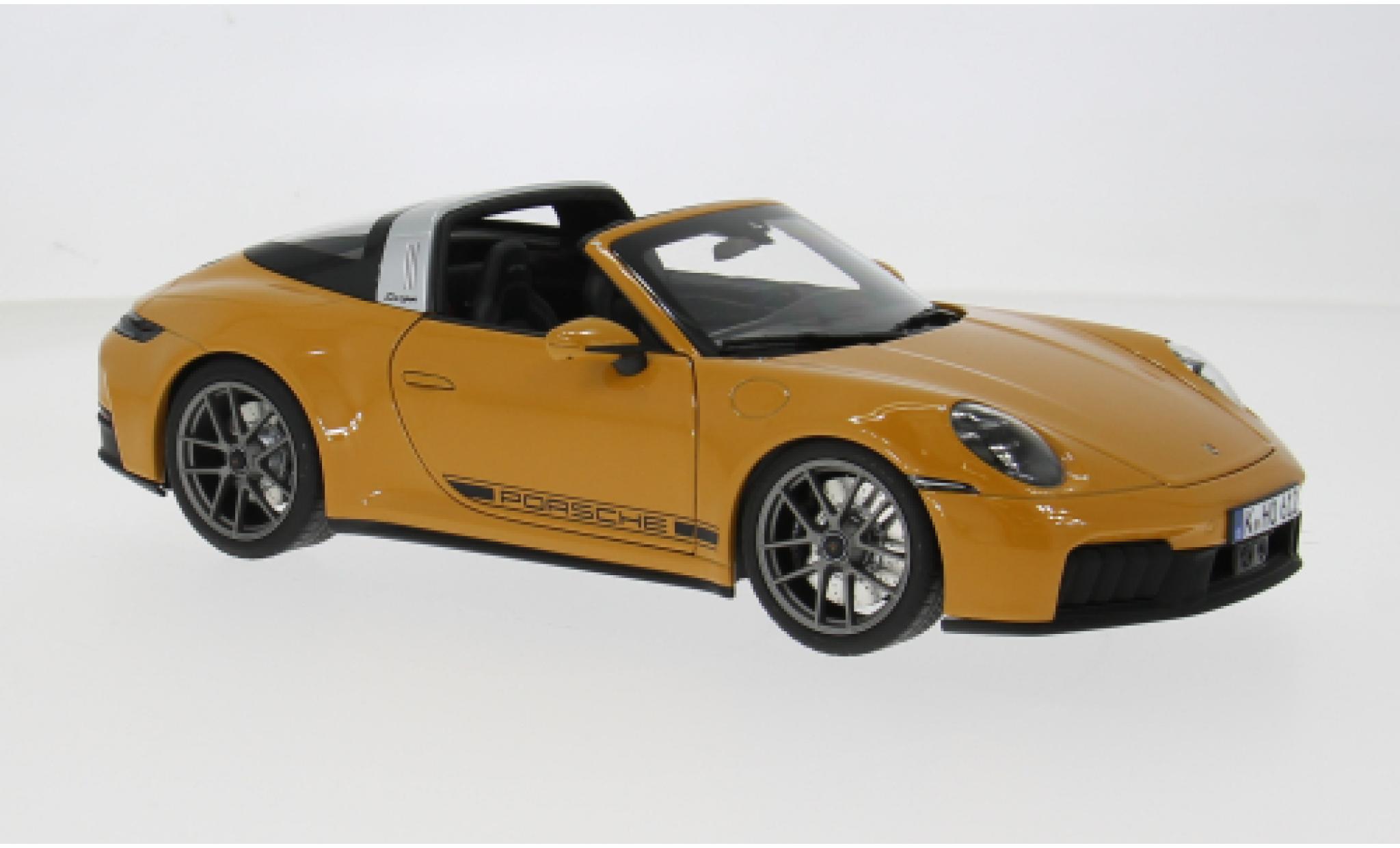 Porsche 911 1/18 Norev Targa 4 GTS gelb 2025 1:18 modellino in miniatura
