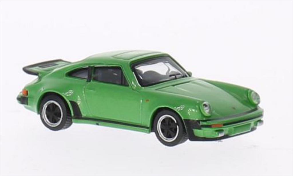 Porsche 911 Turbo 1/64 Schuco Turbo 3.0 metallico grun modellino in miniatura