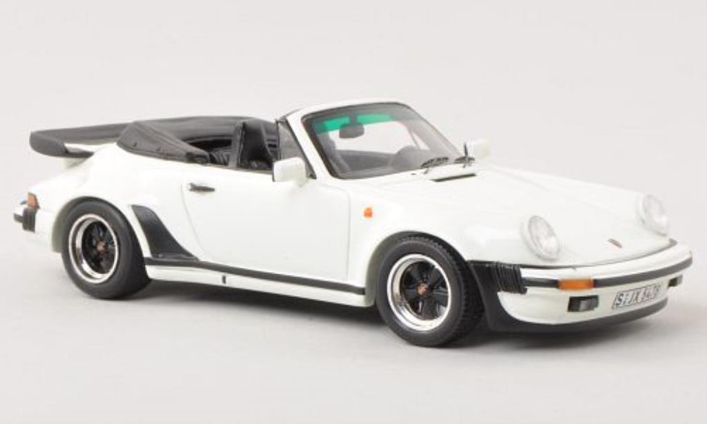 Porsche 930 Turbo 1/43 Spark Turbo 3.3 Cabriolet bianco 1989 modellino in miniatura