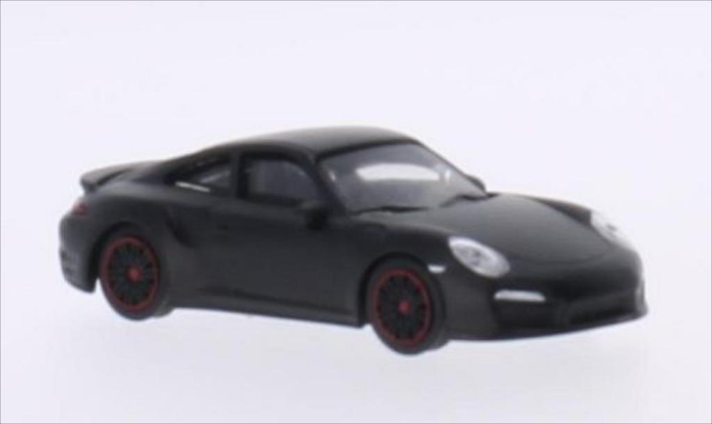 Porsche 991 Turbo 1/64 Schuco Turbo matt-nero modellino in miniatura