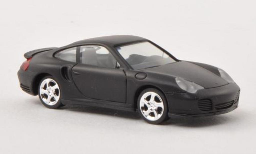 Porsche 996 Turbo 1/87 Herpa Turbo matt-nero modellino in miniatura