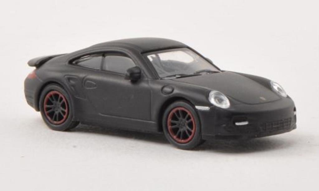 Porsche 997 Turbo 1/87 Schuco Turbo mett-nero modellino in miniatura