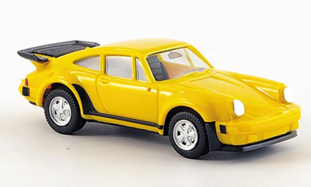Porsche 911 Turbo 1/87 Herpa Turbo giallo modellino in miniatura