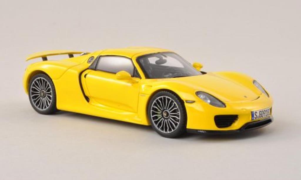 Porsche 918 1/43 Spark Spyder giallo 2013 modellino in miniatura