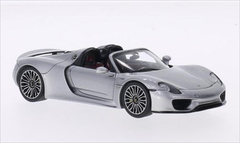 Porsche 918 1/43 Spark Spyder grigio 2014 modellino in miniatura