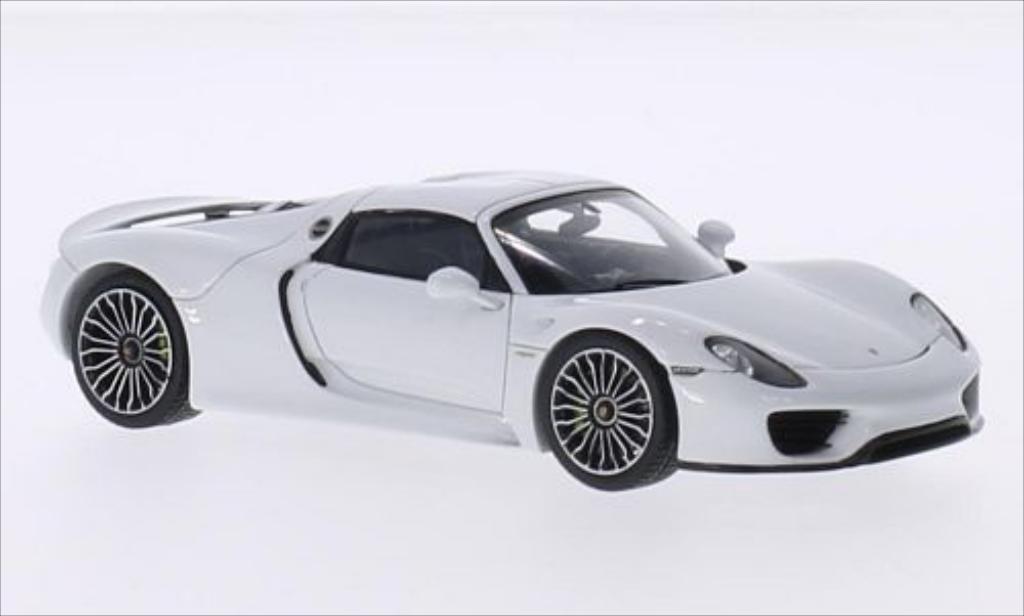 Porsche 918 1/43 Spark Spyder bianco modellino in miniatura