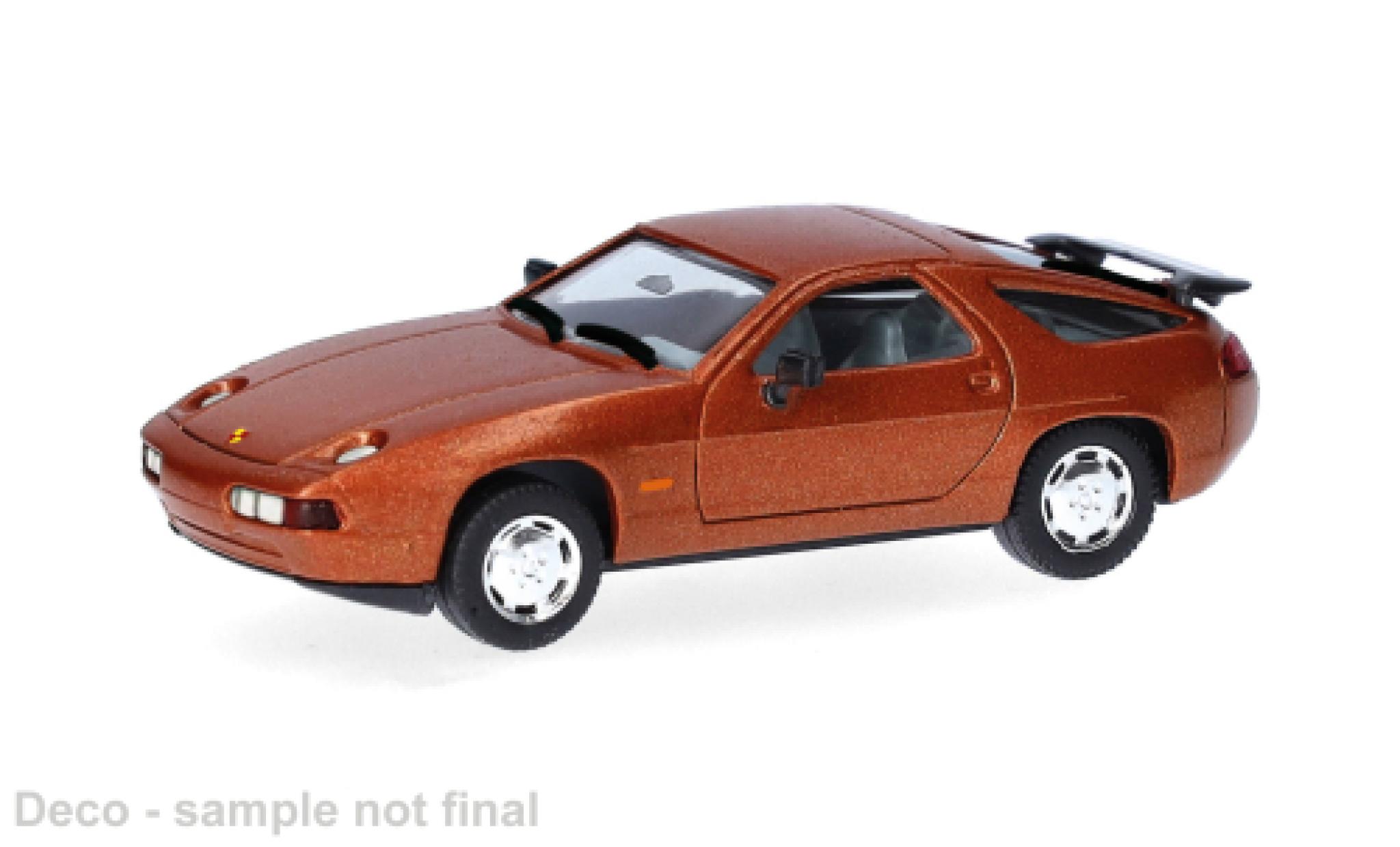 Porsche 928 1/87 Herpa S4 braun 1:87 modellino in miniatura
