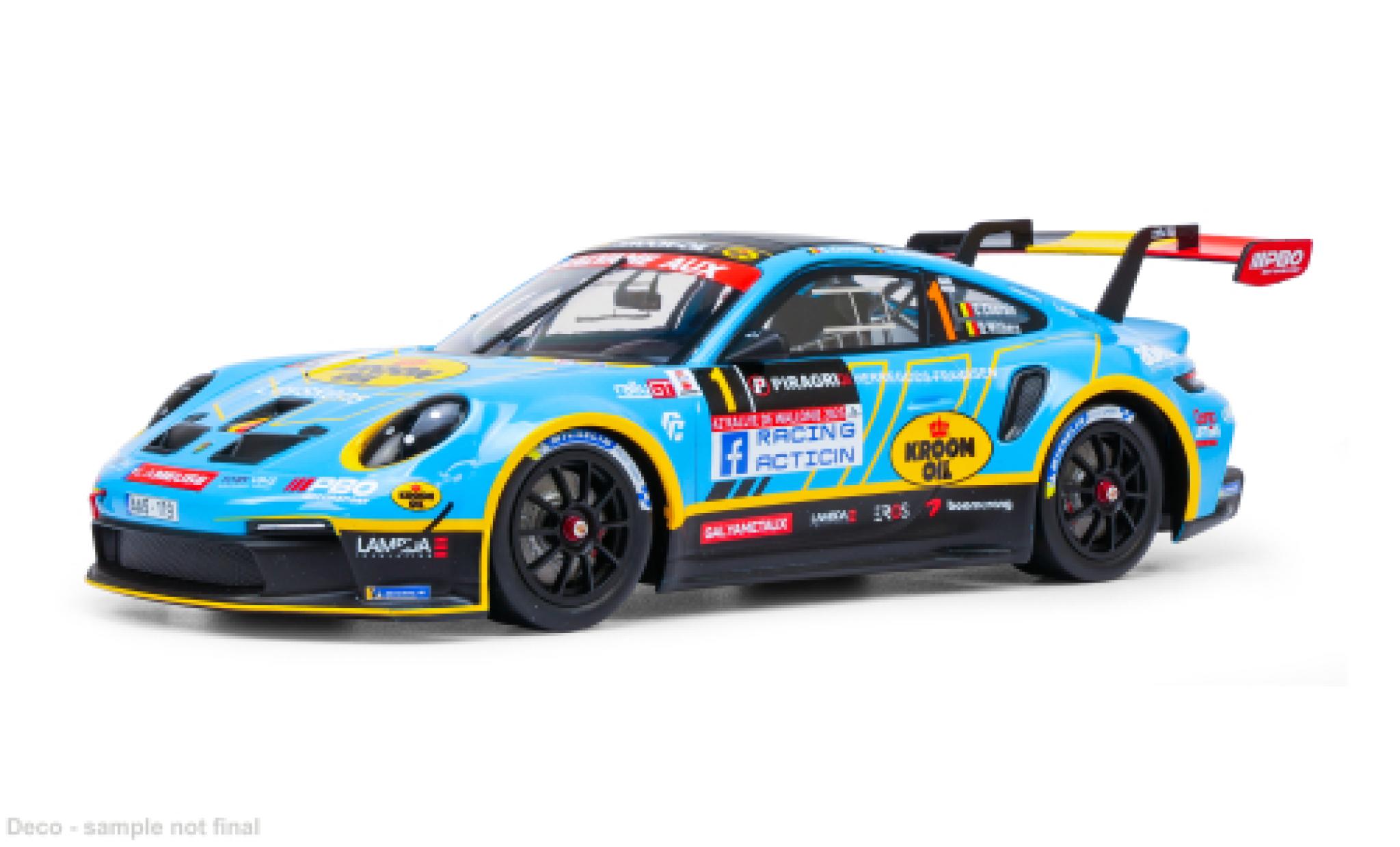 Porsche 992 1/18 IXO Rallye Wallonien 2025 #1 1:18 modellino in miniatura