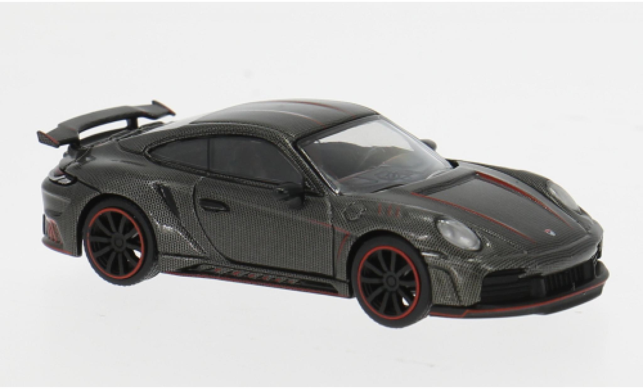 Porsche 992 S 1/64 Pop Race tinger GTR carbon/rot 1:64 modellino in miniatura