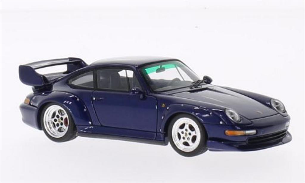 Porsche 993 1/43 Spark GT metallico blu 1995 modellino in miniatura