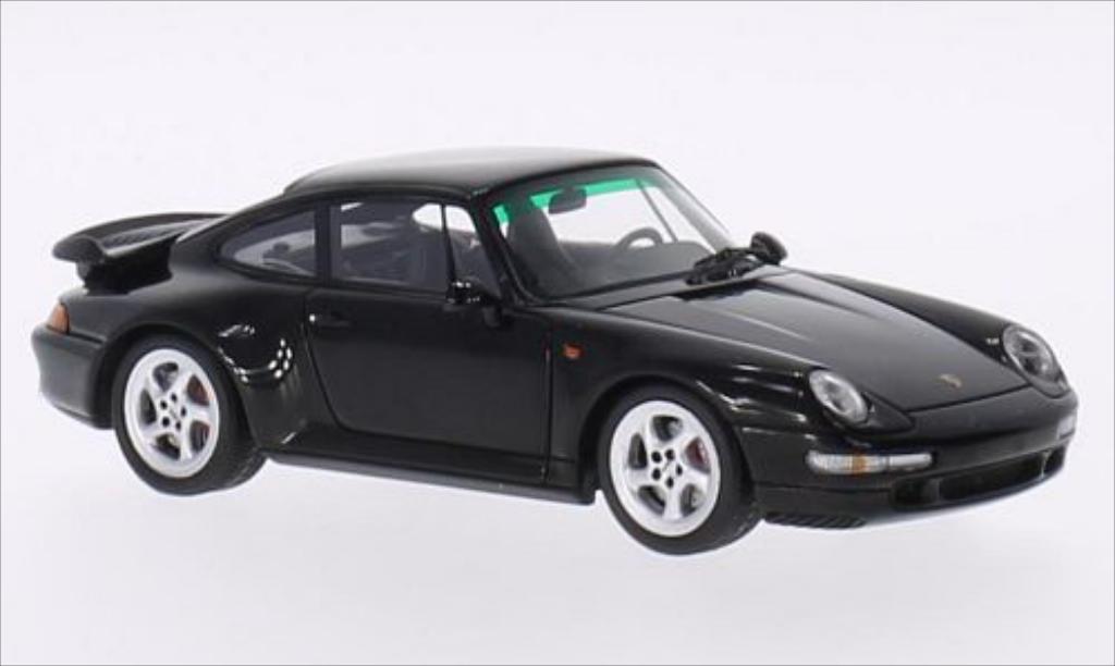 Porsche 993 Turbo S 1/43 Spark Turbo nero 1996 modellino in miniatura