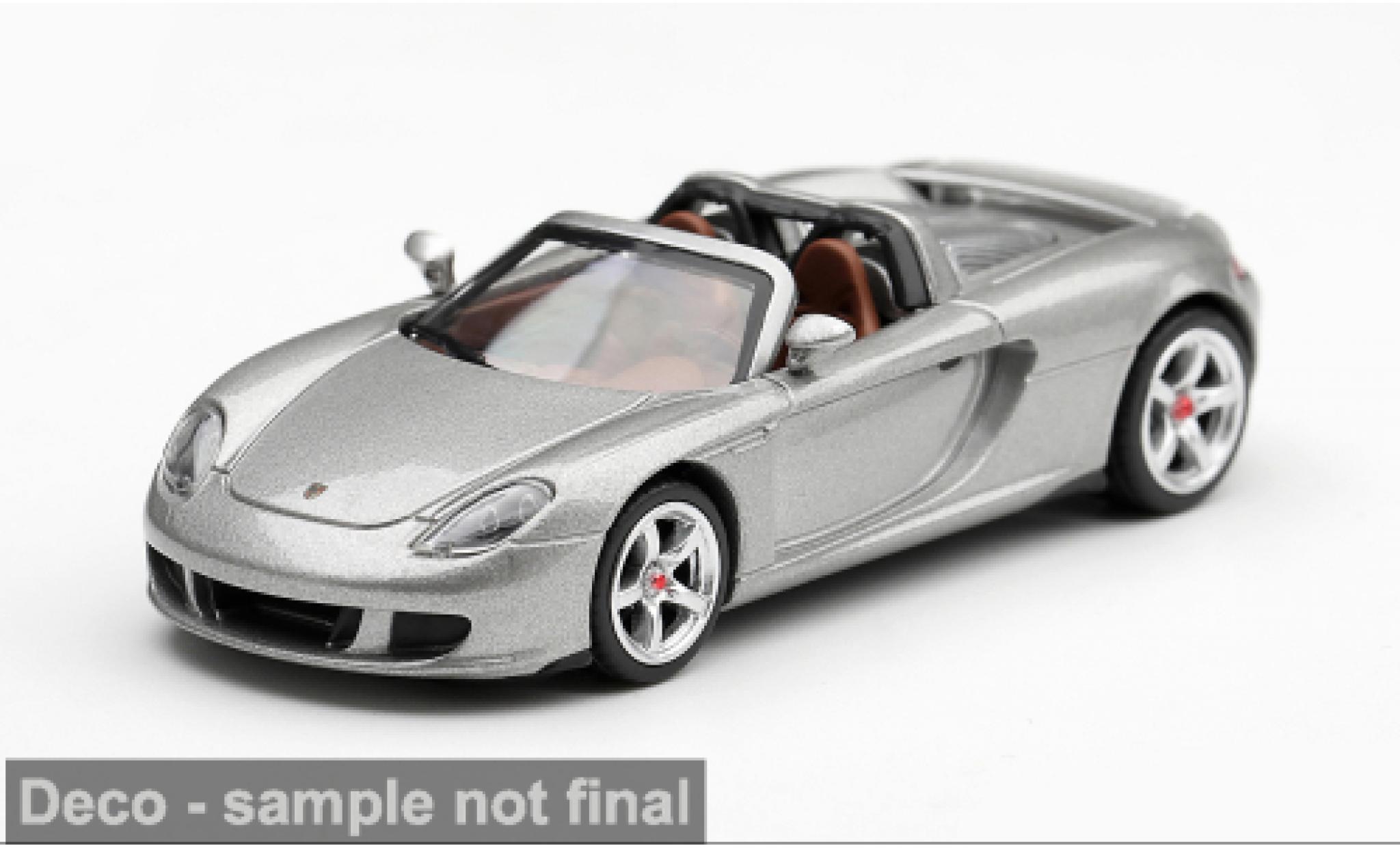 Porsche Carrera GT 1/64 Mini GT argento 2006 1:64 modellini auto