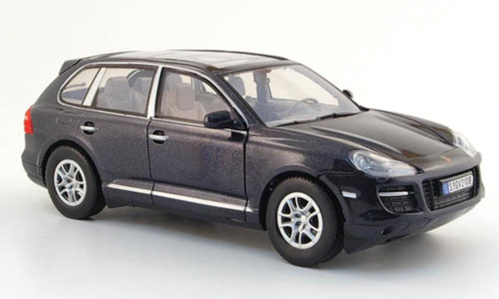 Porsche Cayenne S 1/24 Motormax nero mit Glasdach modellino in miniatura