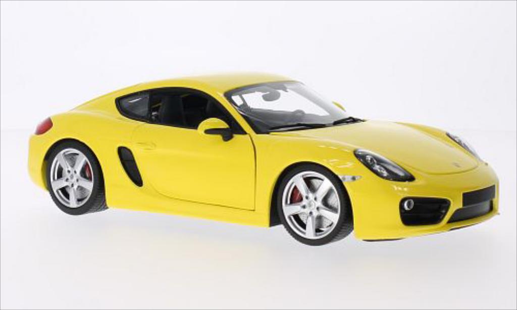 Porsche Cayman 1/18 Minichamps giallo 2013 modellino in miniatura