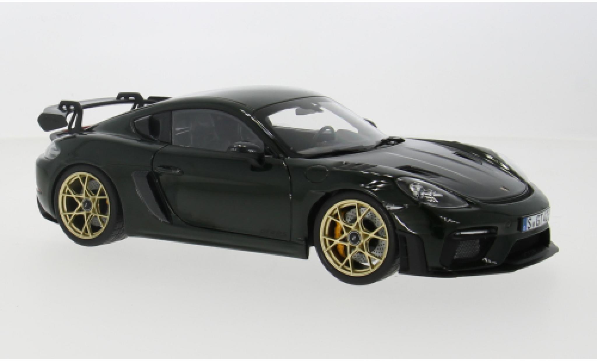 Porsche Cayman GT4 1/18 Norev RS grü 1:18 modellino in miniatura