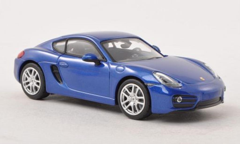 Porsche Cayman 1/43 Norev blu 2013 modellino in miniatura