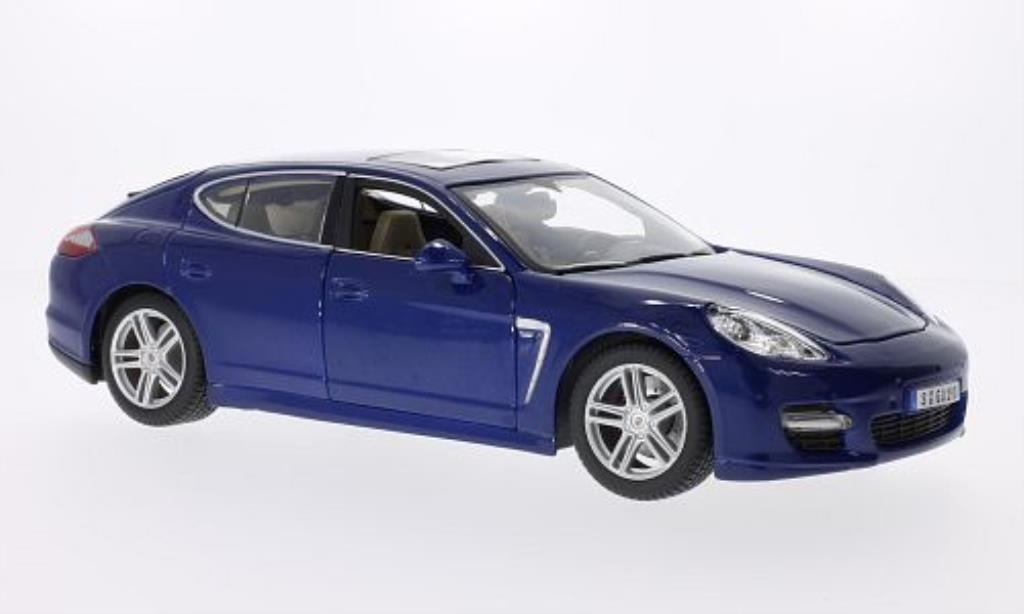 Porsche Panamera Turbo 1/18 Maisto Turbo blu modellino in miniatura