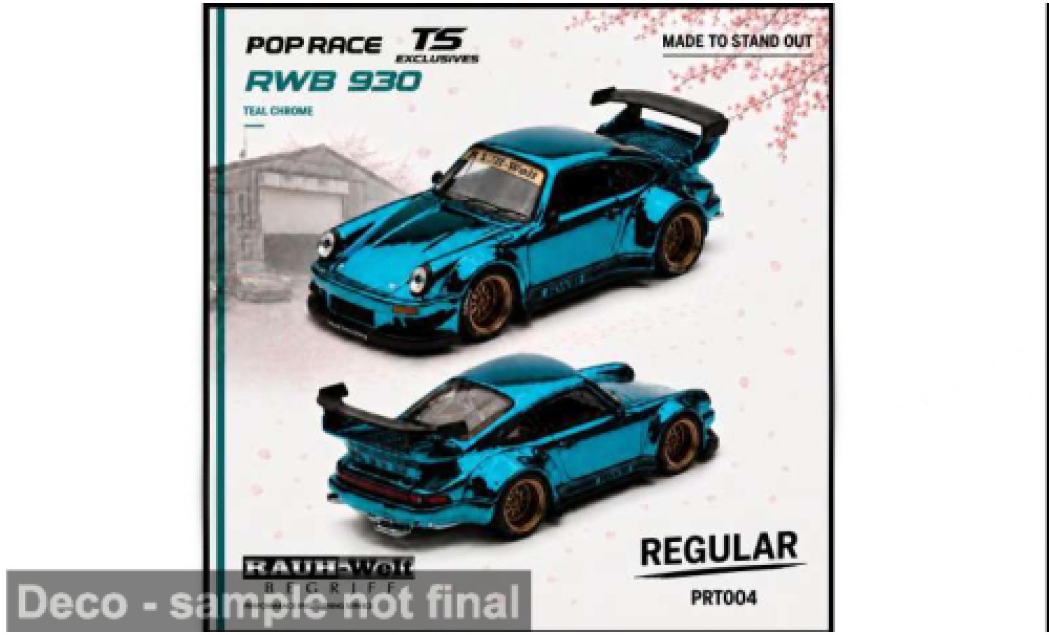 Porsche 930 RWB 1/64 Pop Race t&uuml;rkis Tokyo Station Exclusives 1:64 modellini auto