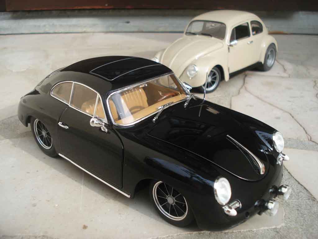 Porsche 356 1961 1/18 Ricko 1961 B nero old-school jantes brm tuning modellino in miniatura