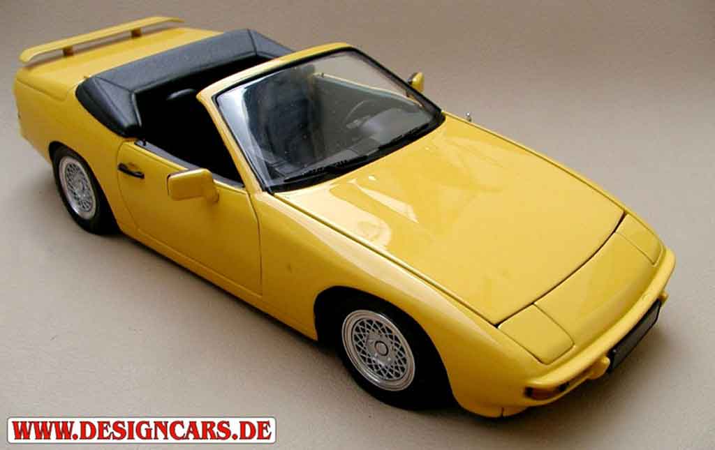 Porsche 924 1/18 Minichamps cabriolet giallo tuning modellino in miniatura