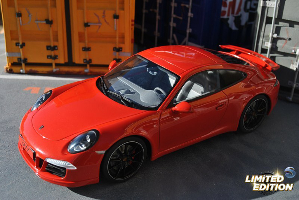 Porsche 991 S 1/18 GT Spirit Carrera S AEROKIT CUP rosso tuning modellino in miniatura