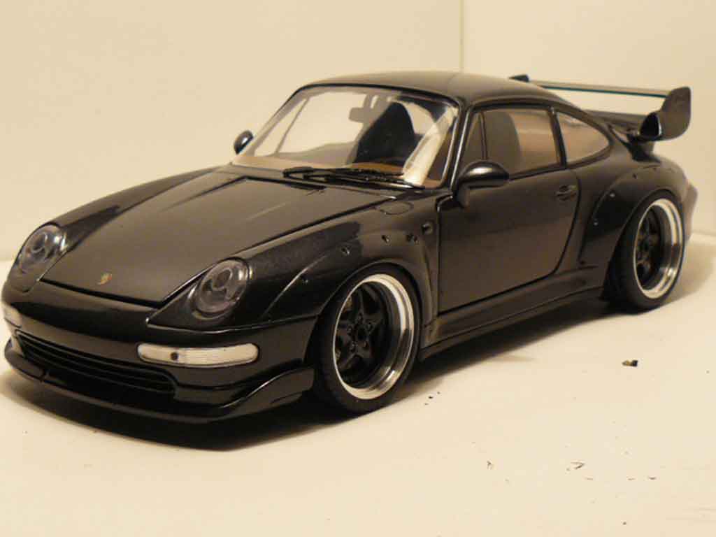 Porsche 993 GT2 1/18 Ut Models GT2 titanium grigio jantes a deport tuning modellino in miniatura