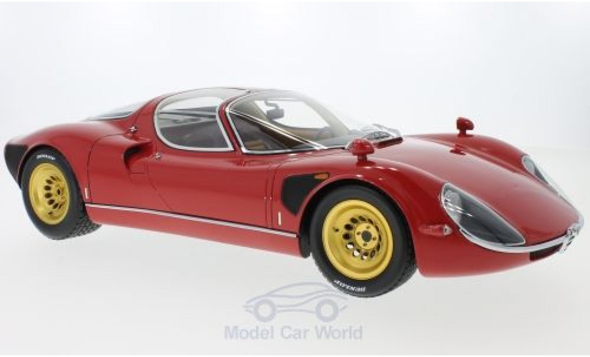 Alfa Romeo T33 1/18 Premium ClassiXXs Tipo 33 Stradale rosso 1967 mit goldenen Felgen modellino in miniatura