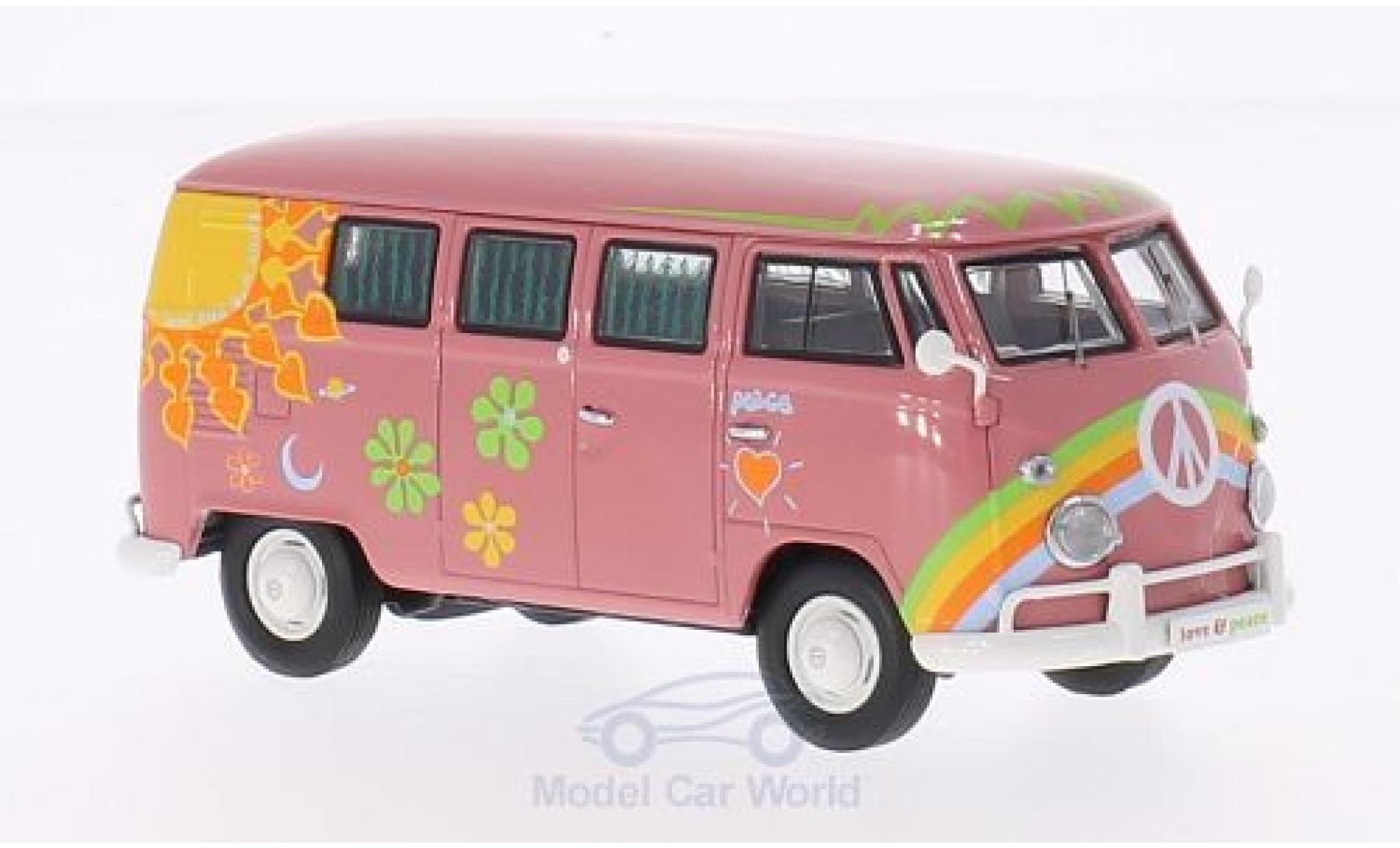 Volkswagen T1 B 1/43 Premium ClassiXXs Bus rosa Flower Power modellino in miniatura