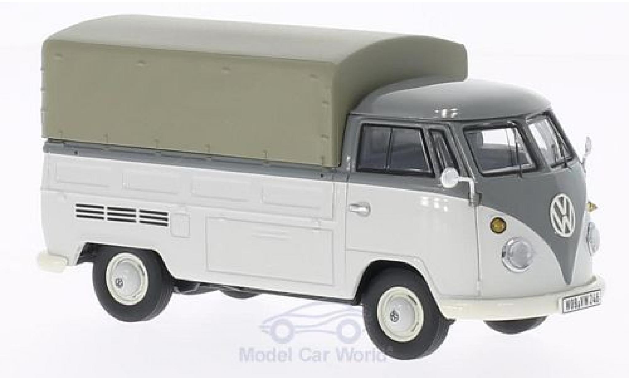 Volkswagen T1 A 1/43 Premium ClassiXXs Pritsche grigio mit Plane modellino in miniatura