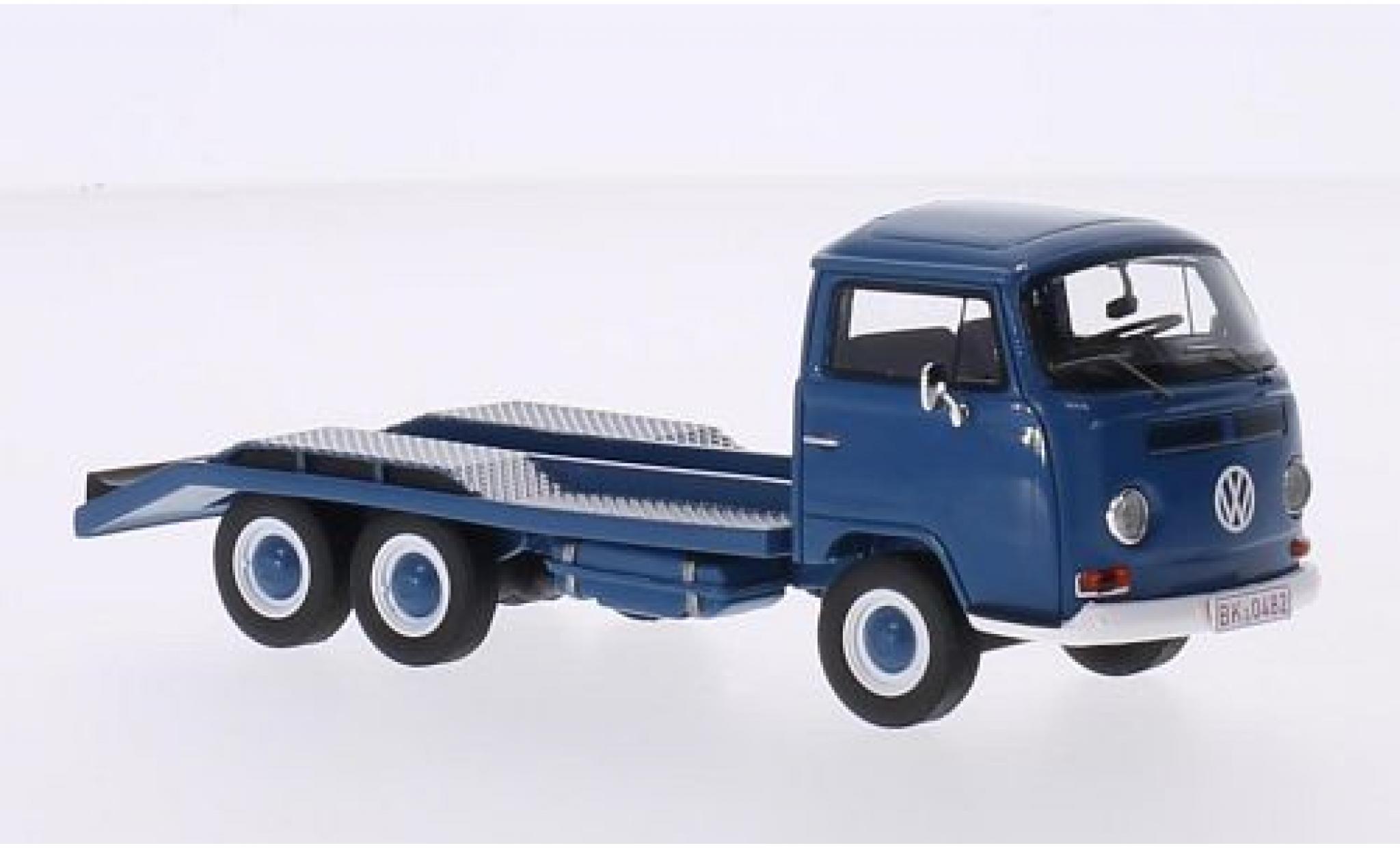 Volkswagen T2 1/43 Premium ClassiXXs a Autotransporter blu modellino in miniatura