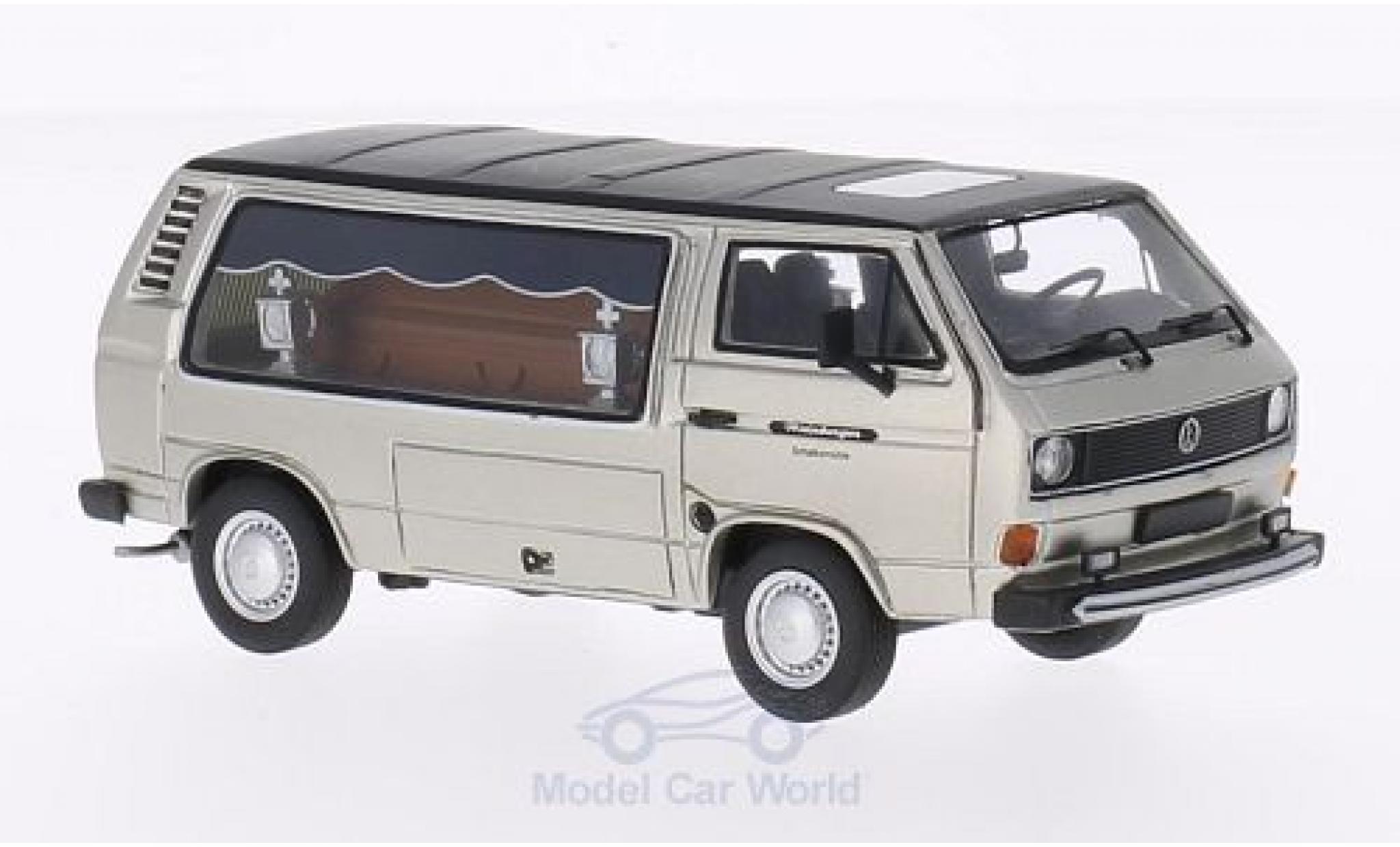 Volkswagen T3 B 1/43 Premium ClassiXXs a Kasten grigio/matt-nero Weinberger Schalksmühle Bestattungswagen modellino in miniatura