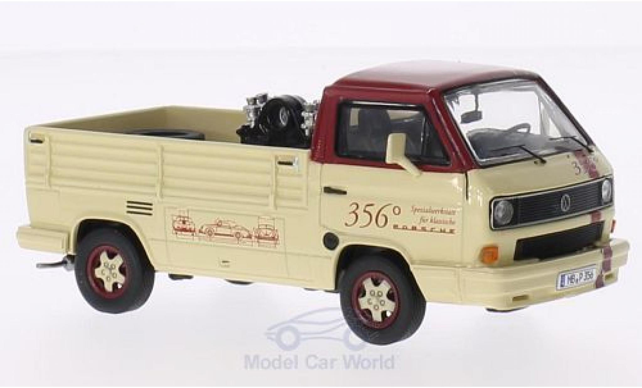 Volkswagen T3 B 1/43 Premium ClassiXXs b Pritsche 356 Spezialwerkstatt mit Ladegut: Porsche-Motor 356 + 2 Reifen modellino in miniatura
