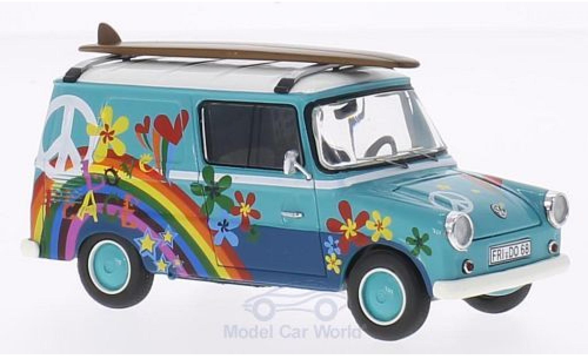 Volkswagen Typ 147 1/43 Premium ClassiXXs Fridolin türkis/bianco mit Surfboards modellino in miniatura
