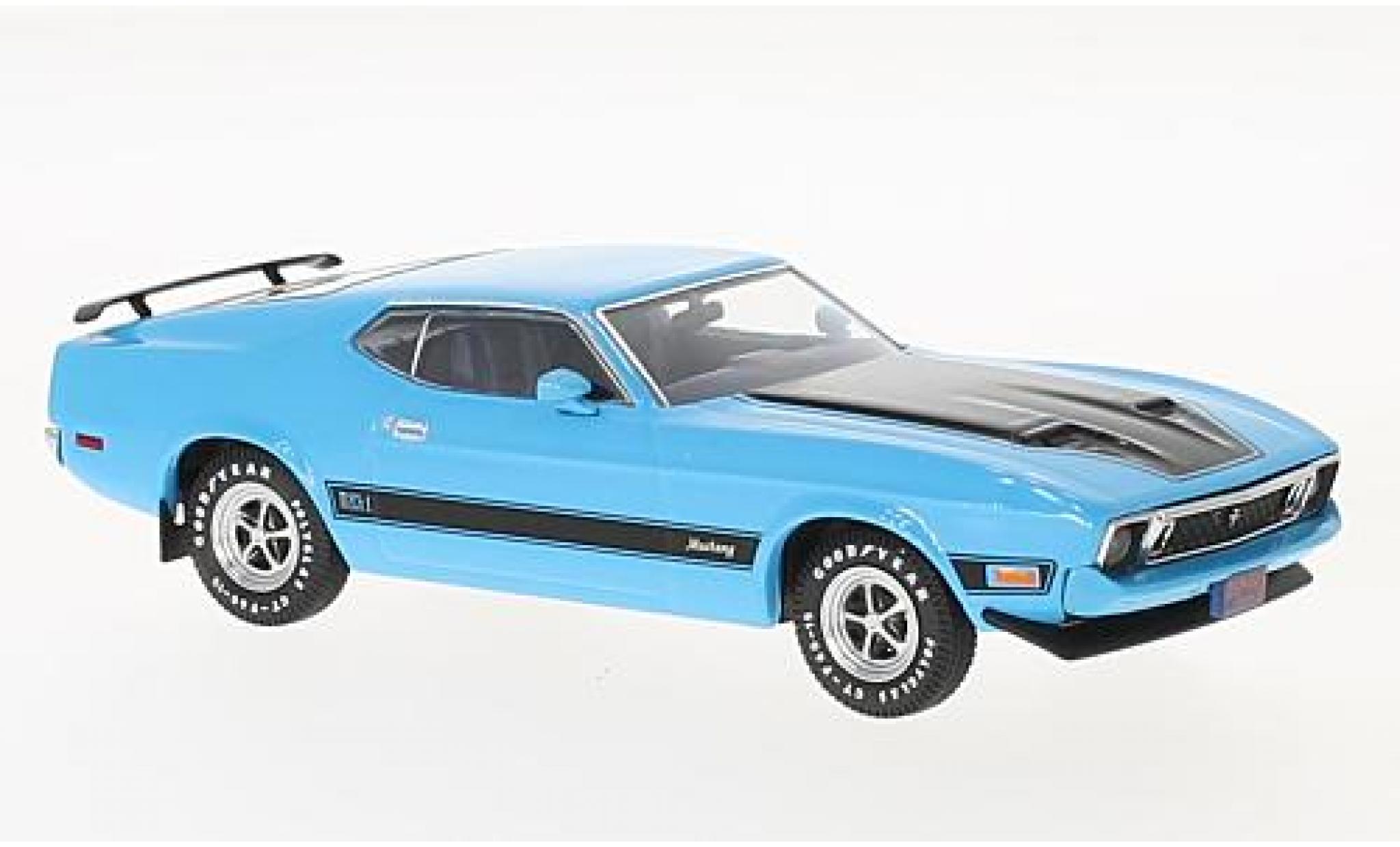 Ford Mustang 1/43 Premium X Mach 1 blu/nero 1973 with Spoilers modellino in miniatura
