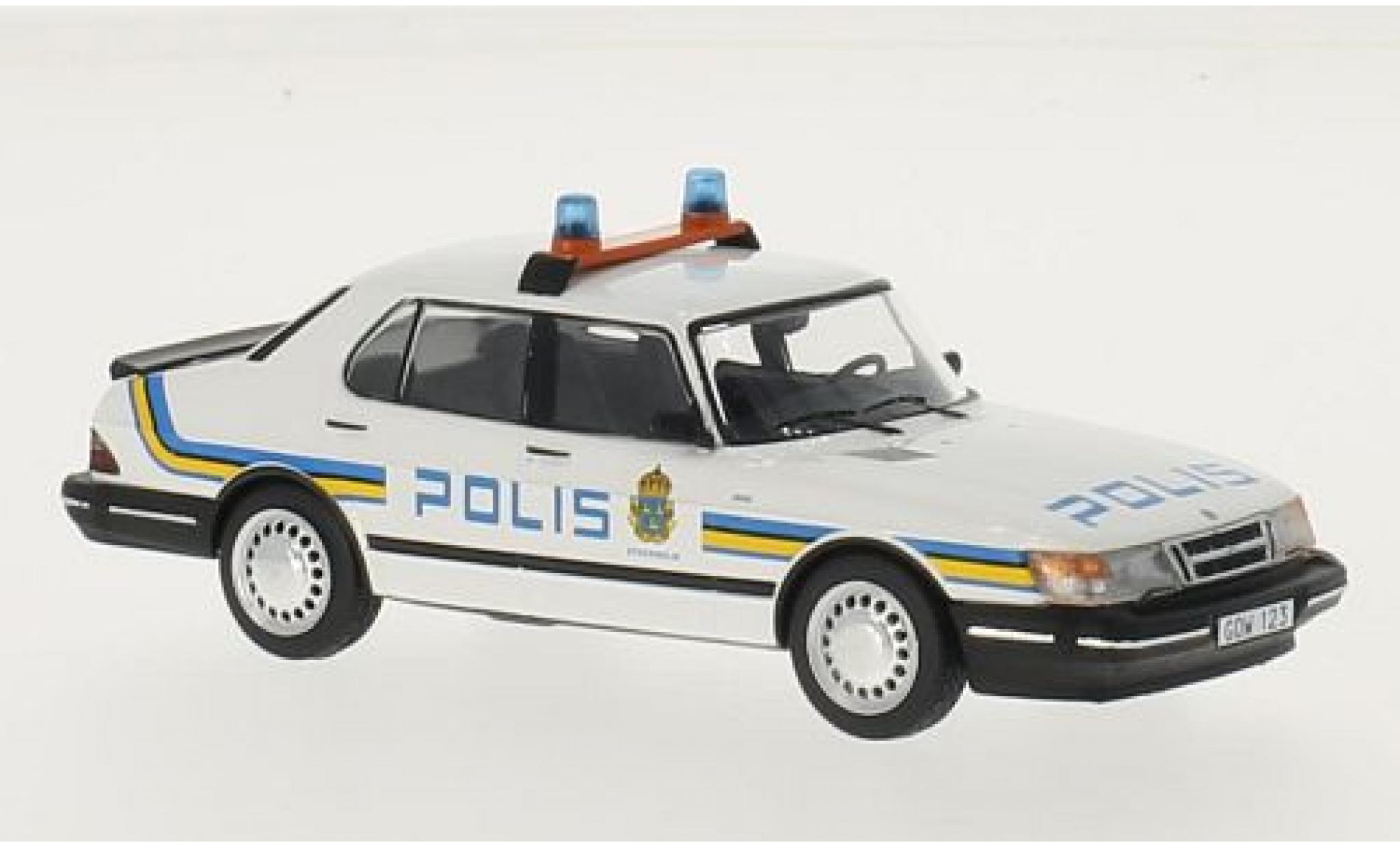Saab 900 1/43 Premium X i Stockholm Polis 1987 modellino in miniatura