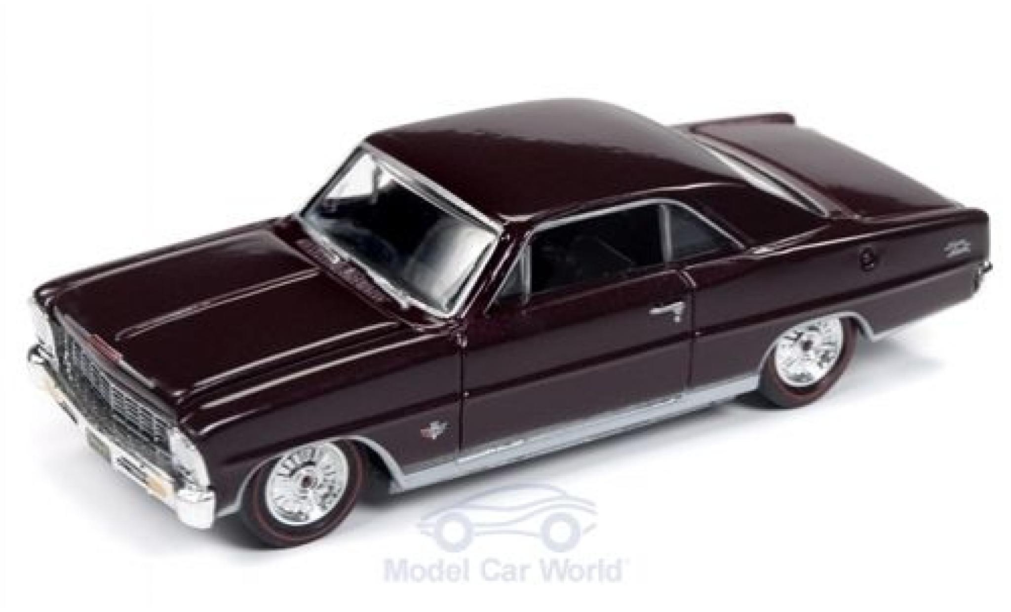 Chevrolet Nova 1/64 Racing Champions SS rosso 1966 modellino in miniatura