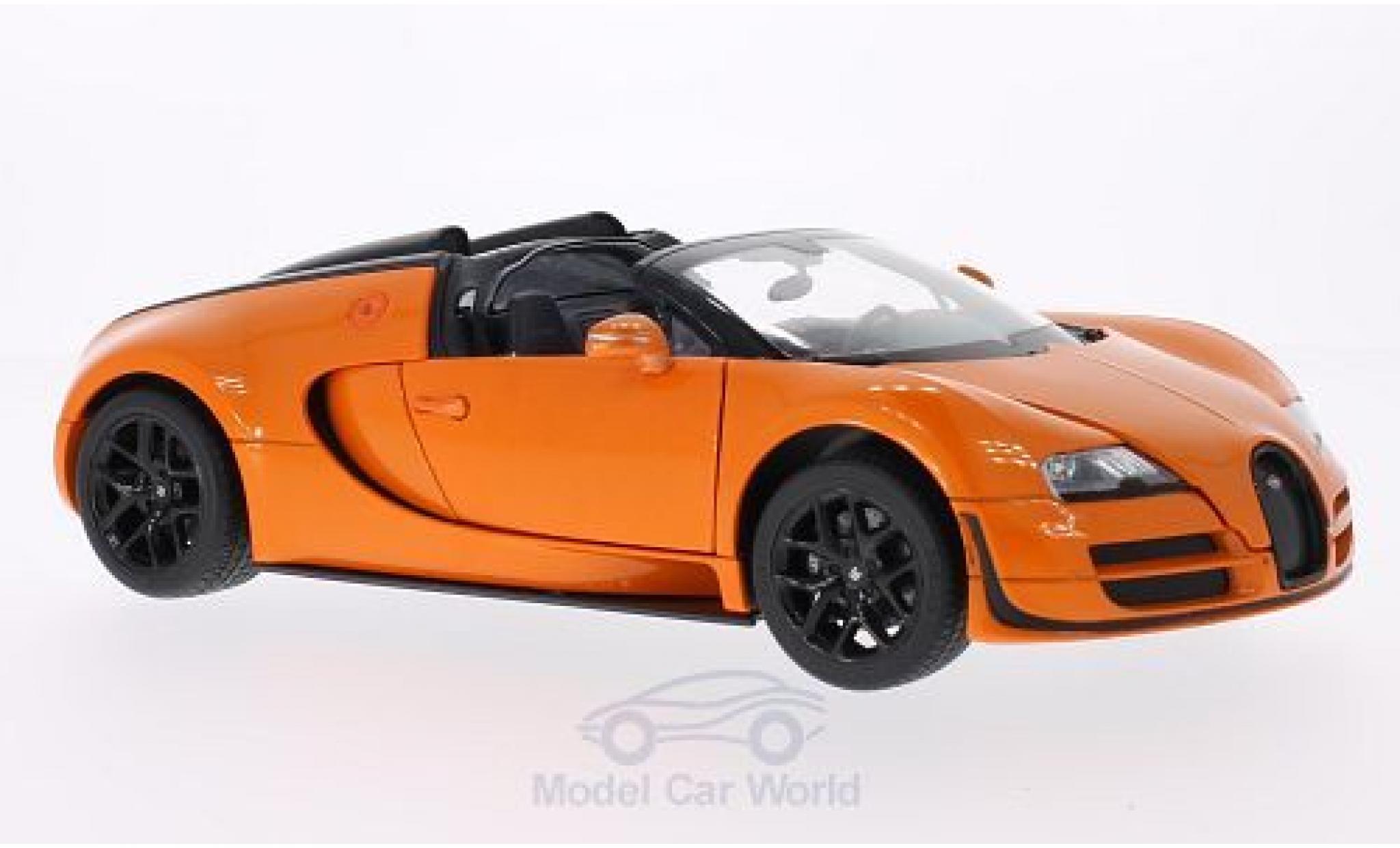 Bugatti Veyron Grand Sport 1/18 Rastar 16.4 Grand Sport Vitesse orange modellino in miniatura