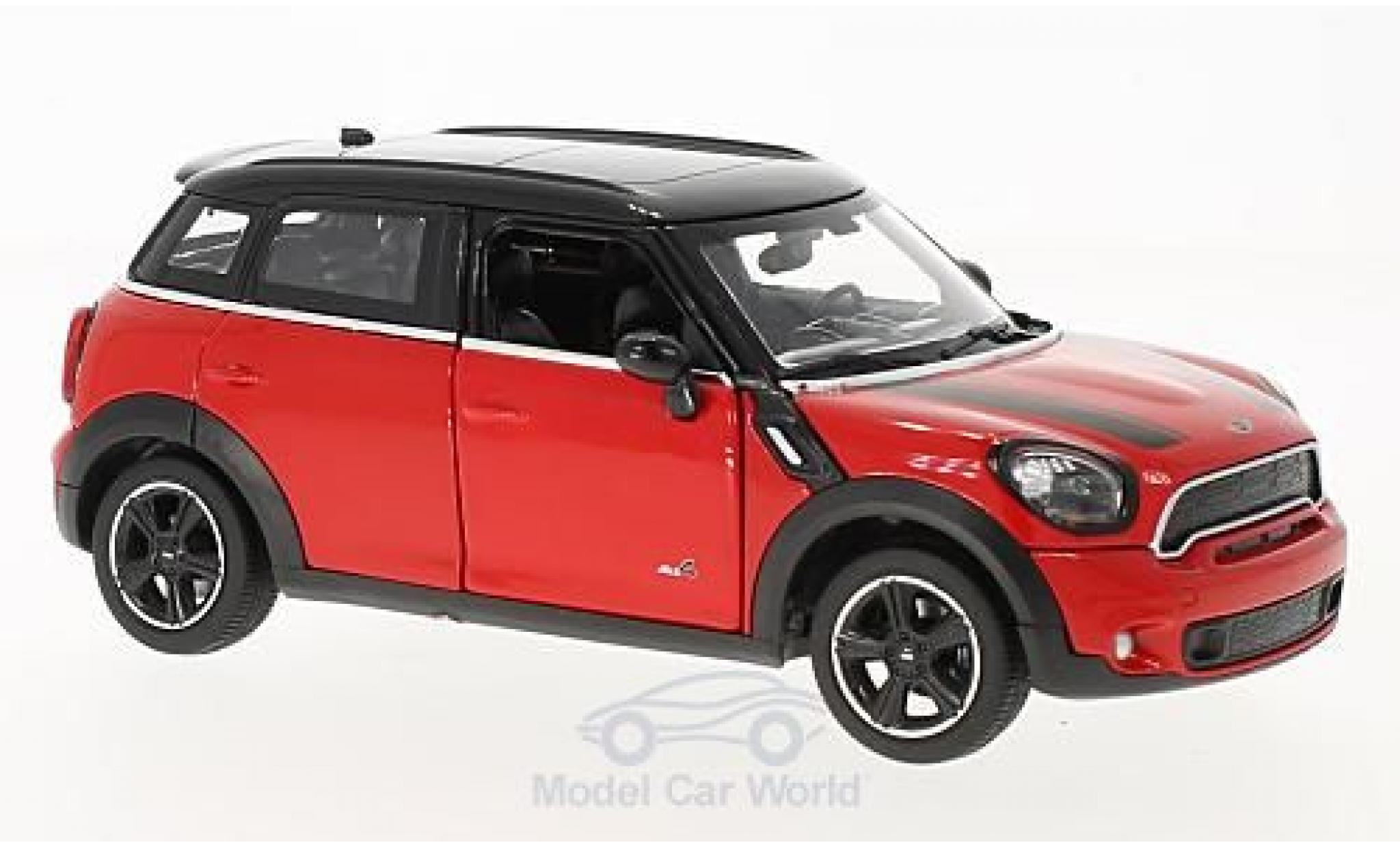 Mini Cooper S 1/24 Rastar S Countryman (R60) rosso/nero modellino in miniatura