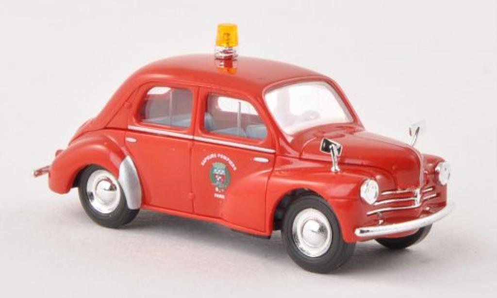 Renault 4CV 1/87 Busch Feuerwehr Paris (F) 1958 modellino in miniatura